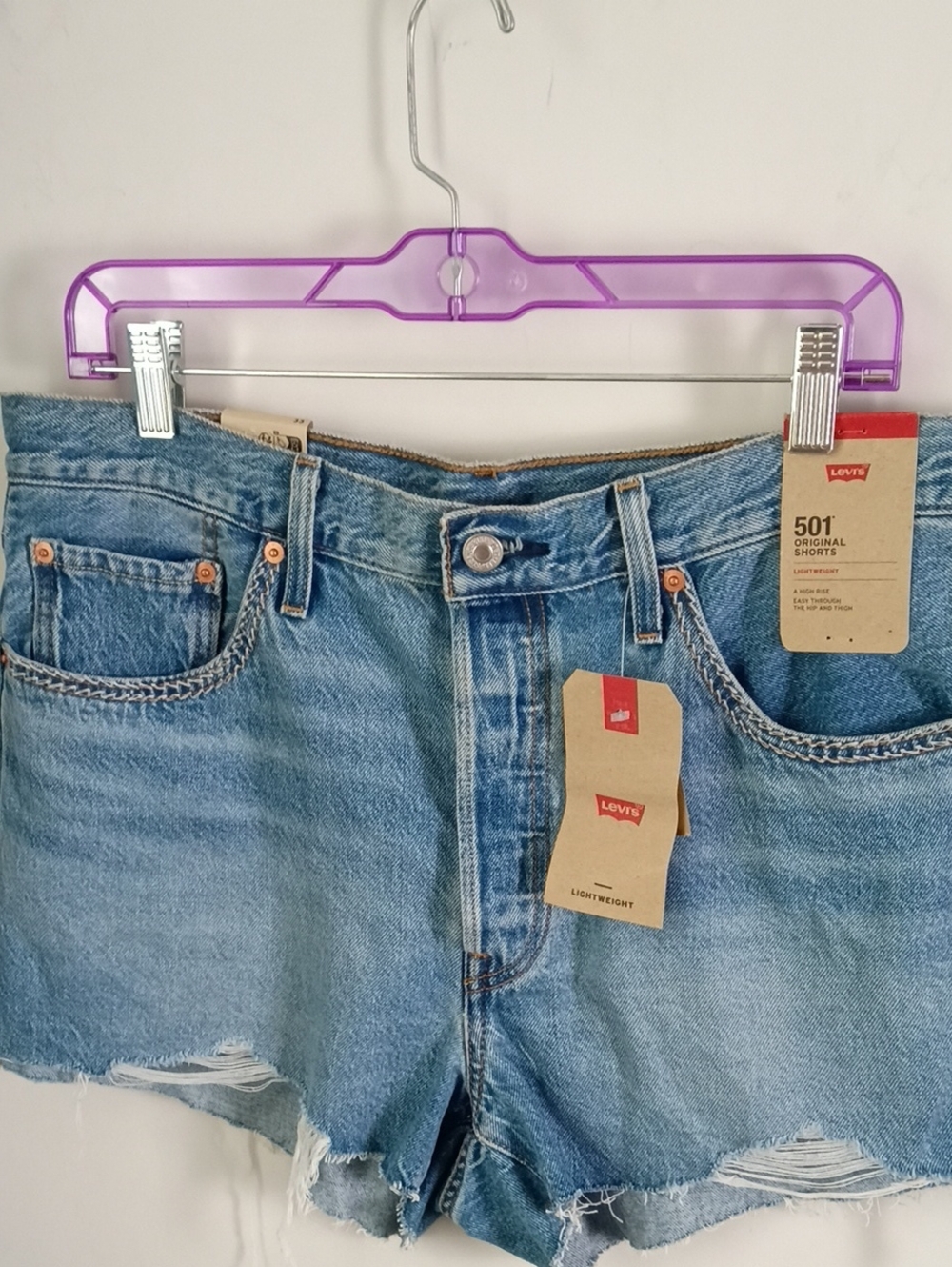 Levi's Light Blue Denim Cutoff Shorts